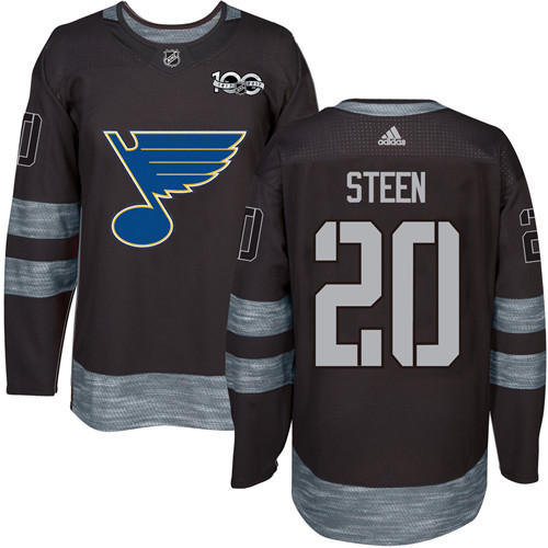 Adidas Blues #20 Alexander Steen Black 1917-100th Anniversary Stitched NHL Jersey